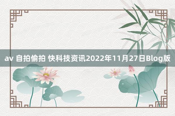 av 自拍偷拍 快科技资讯2022年11月27日Blog版